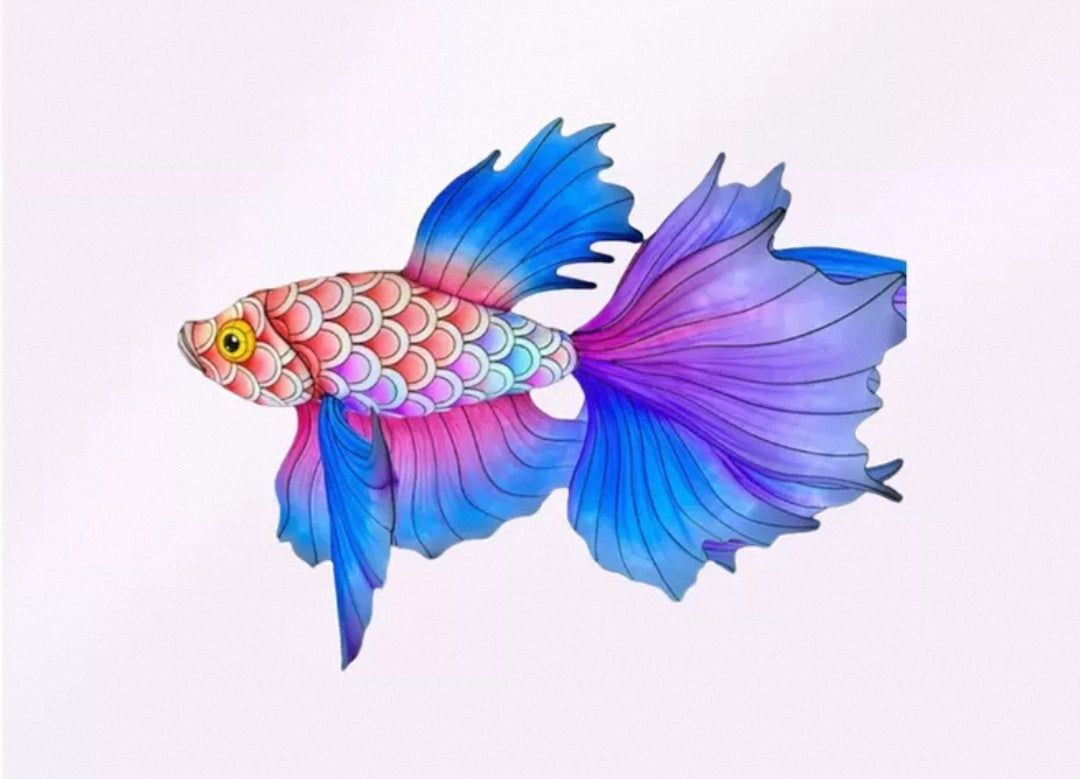 Hanging Festival Fish Light Sculpture