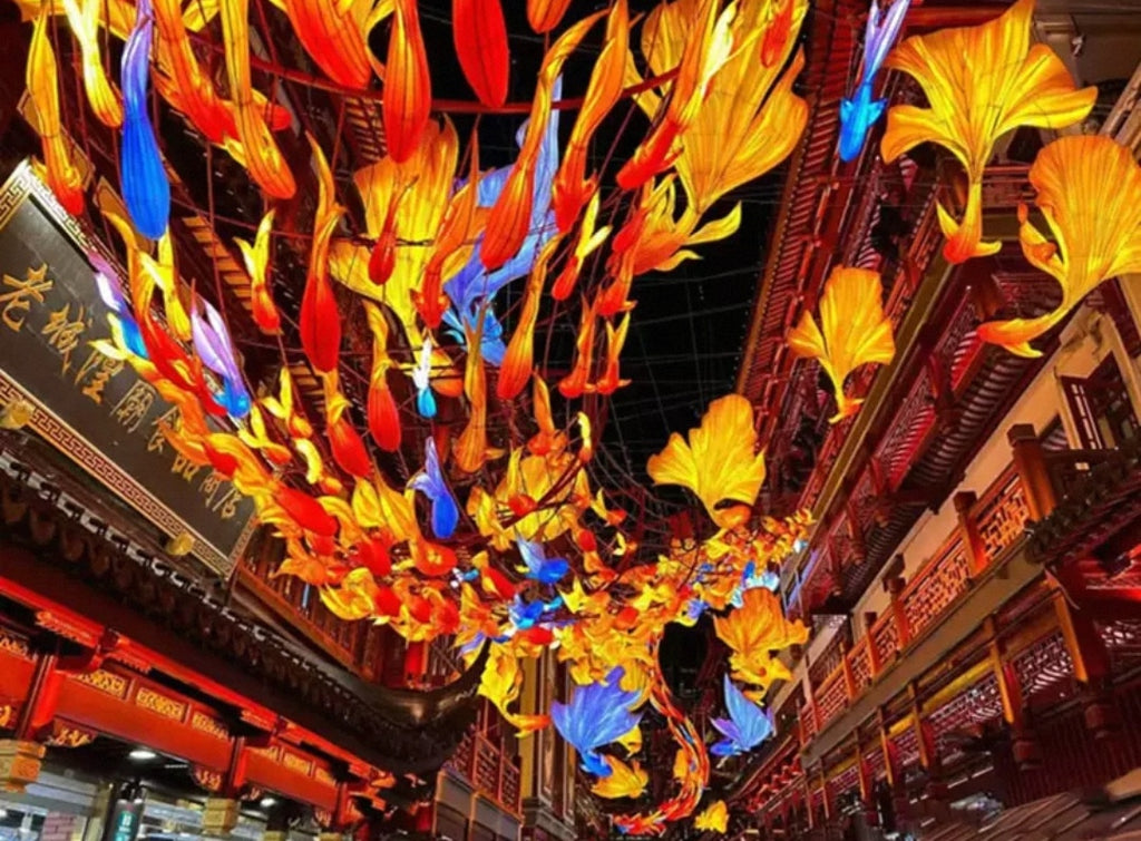 Giant Illuminated Koi Motif Light
