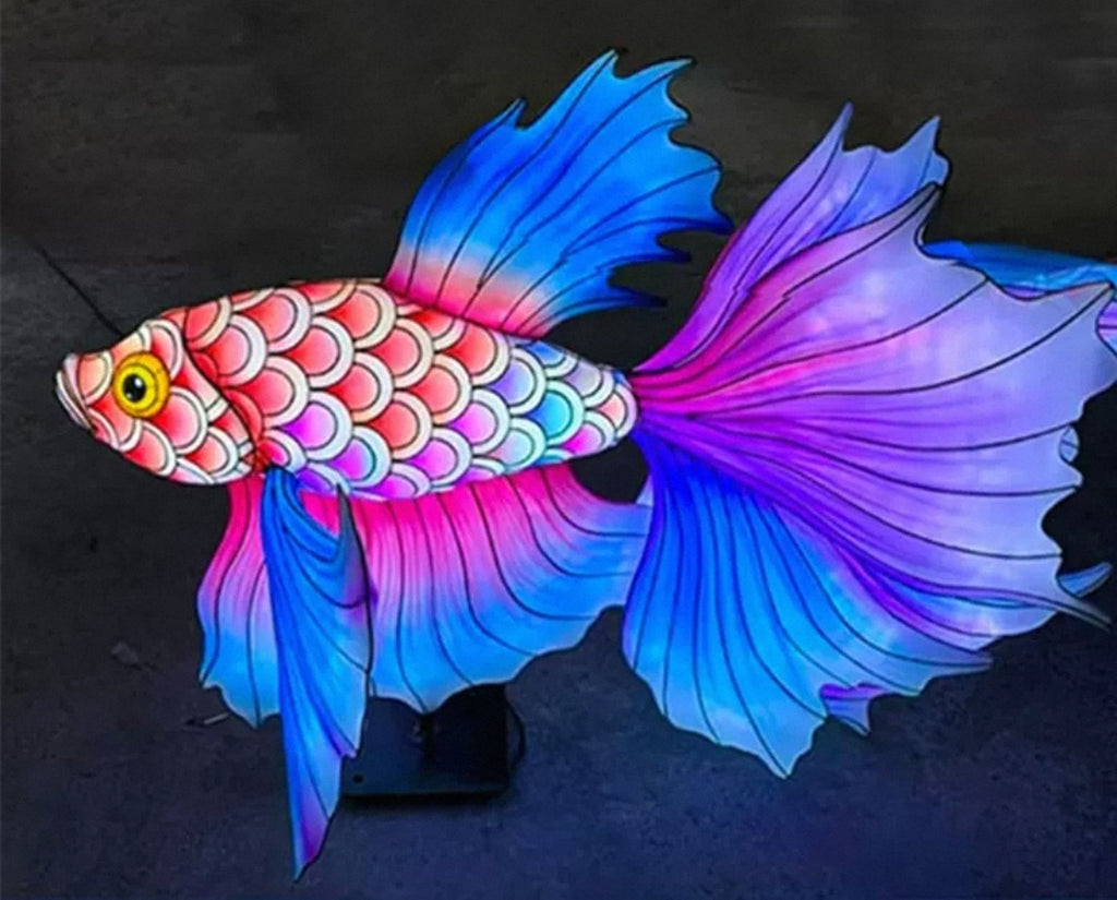 Hanging Festival Fish Light Sculpture