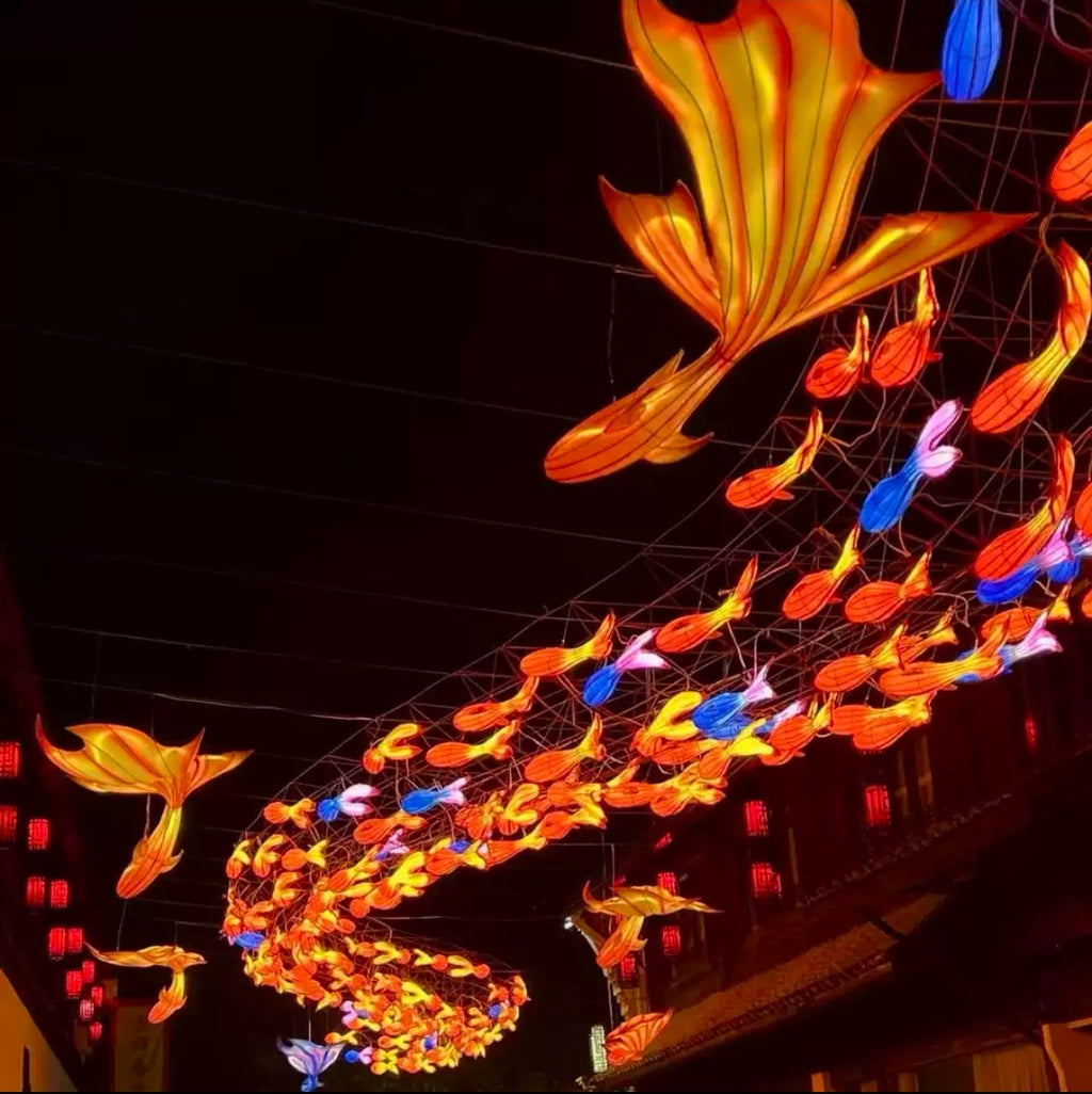 Giant Illuminated Koi Motif Light