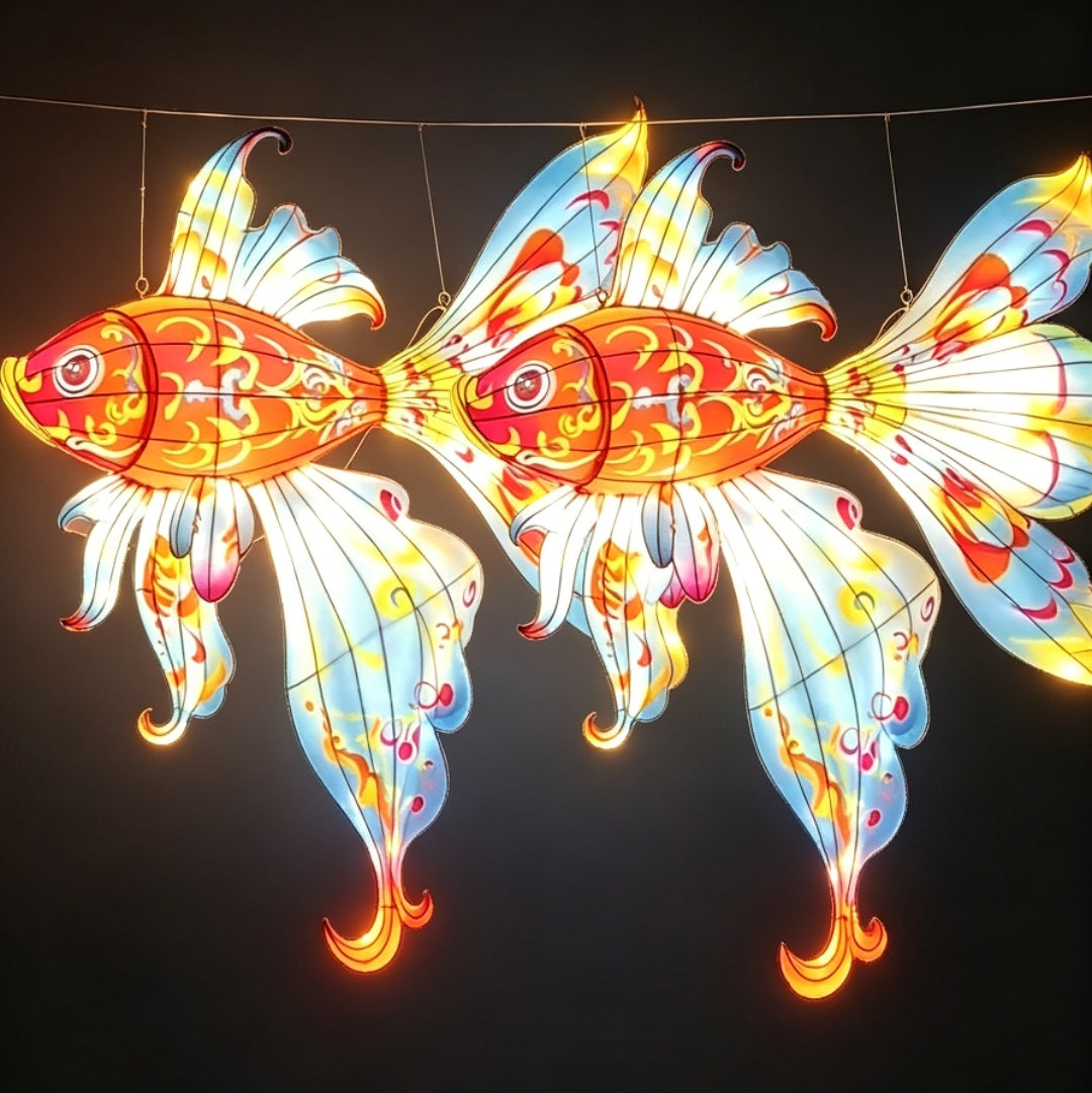Festival Hanging Koi Light Sculpture